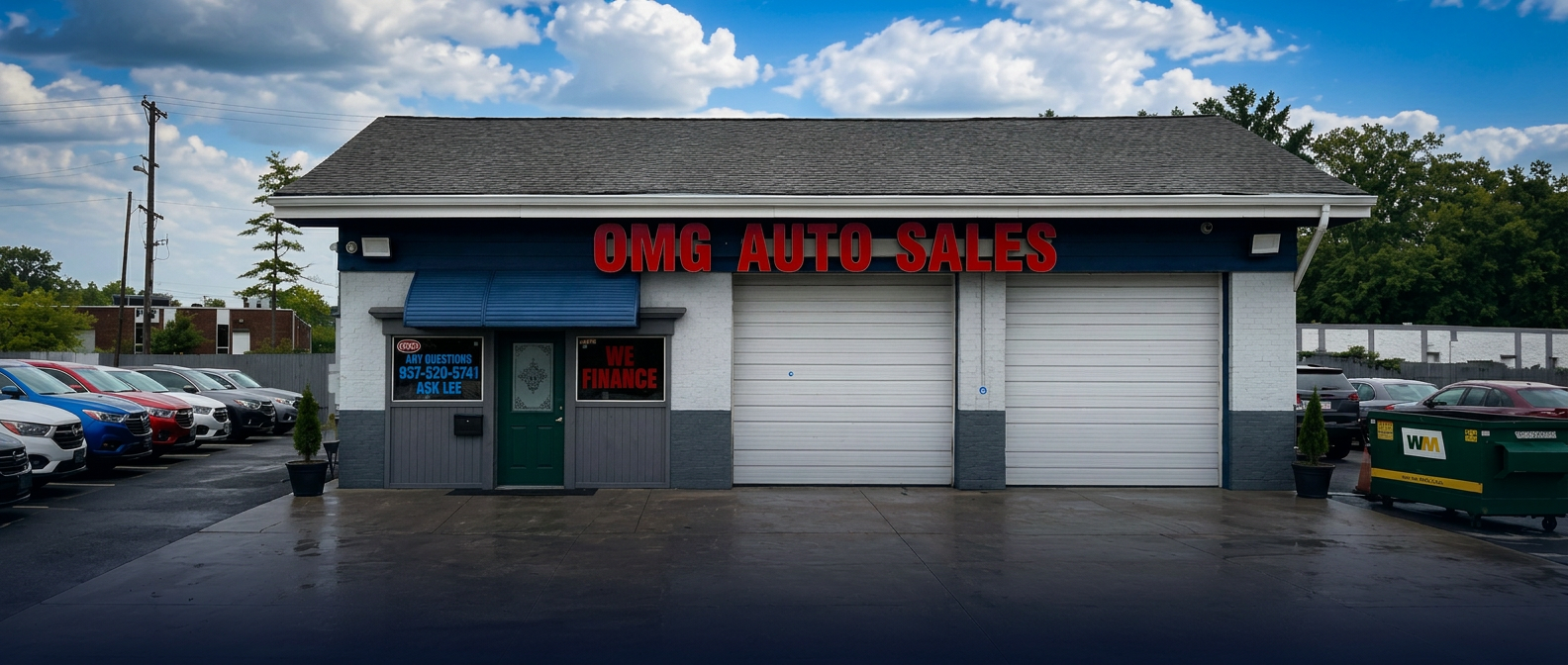 OMG Auto Sales storefront in Dayton, OH